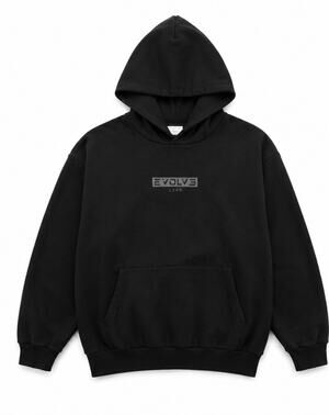 LSKD Evolve Hoodie XL Black Pullover Sweatshirt Oversized Kangaroo Pocket